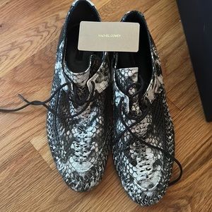 Rachel Comey Tranka flat in black and white snakeskin women’s 9.5